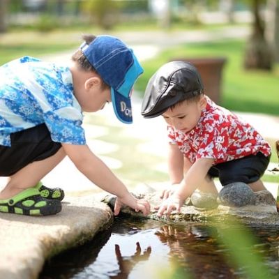 Kids playing independently