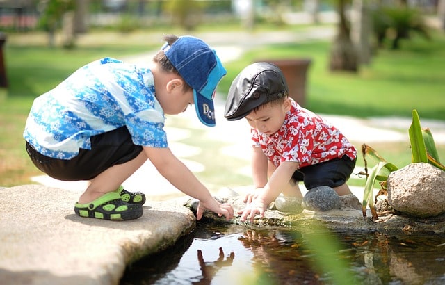 Kids playing independently